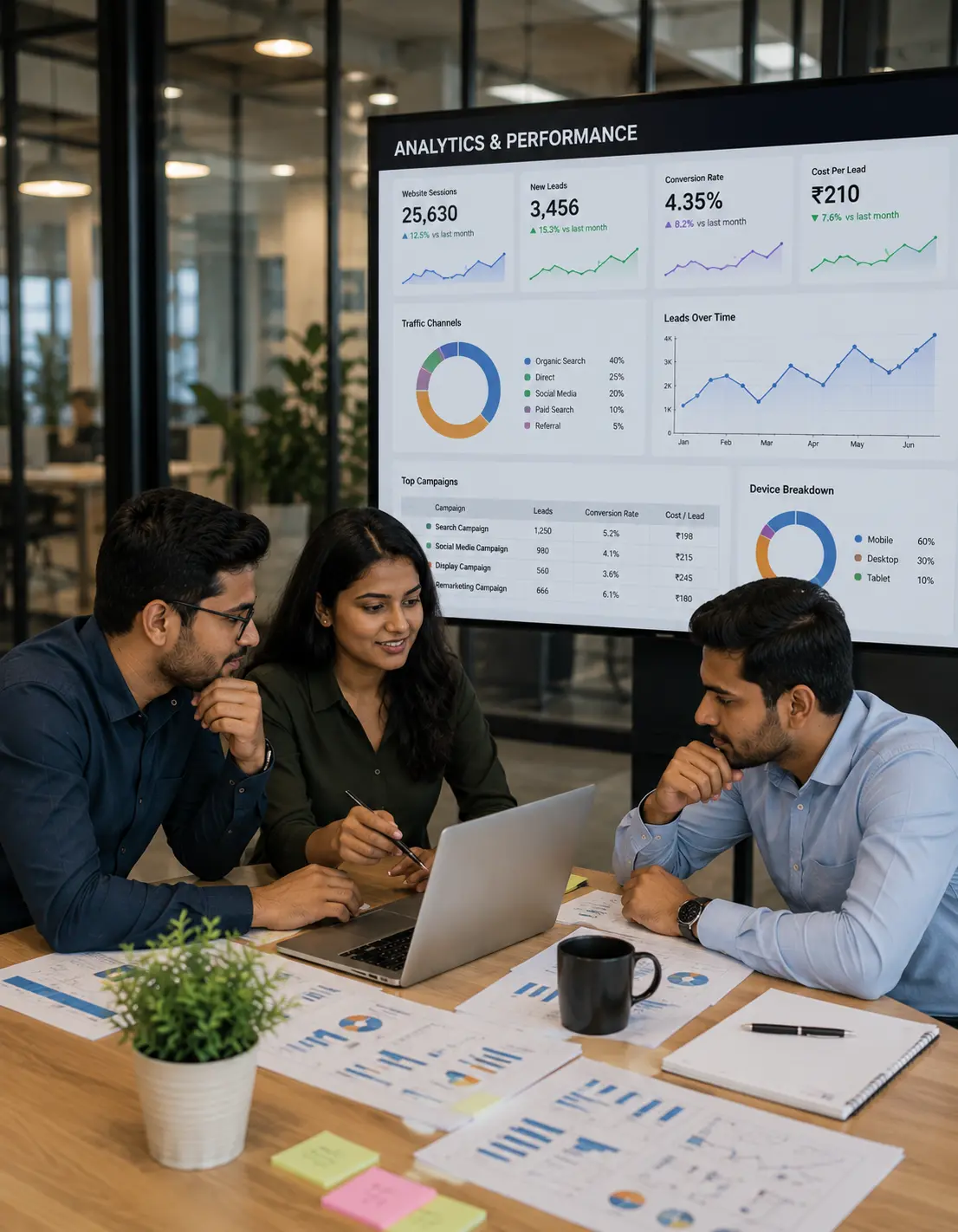 Digital marketing analytics and performance reporting