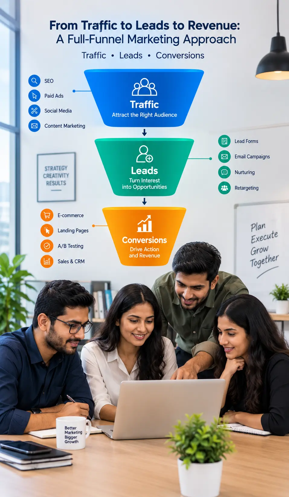 Full-funnel digital marketing and conversion strategy